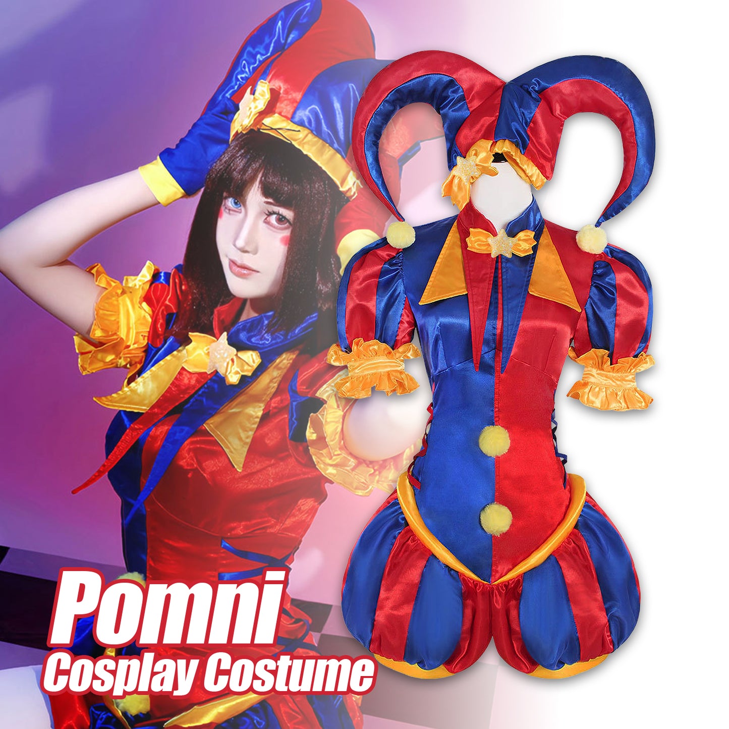 Pomni Custom Size Cosplay Costume