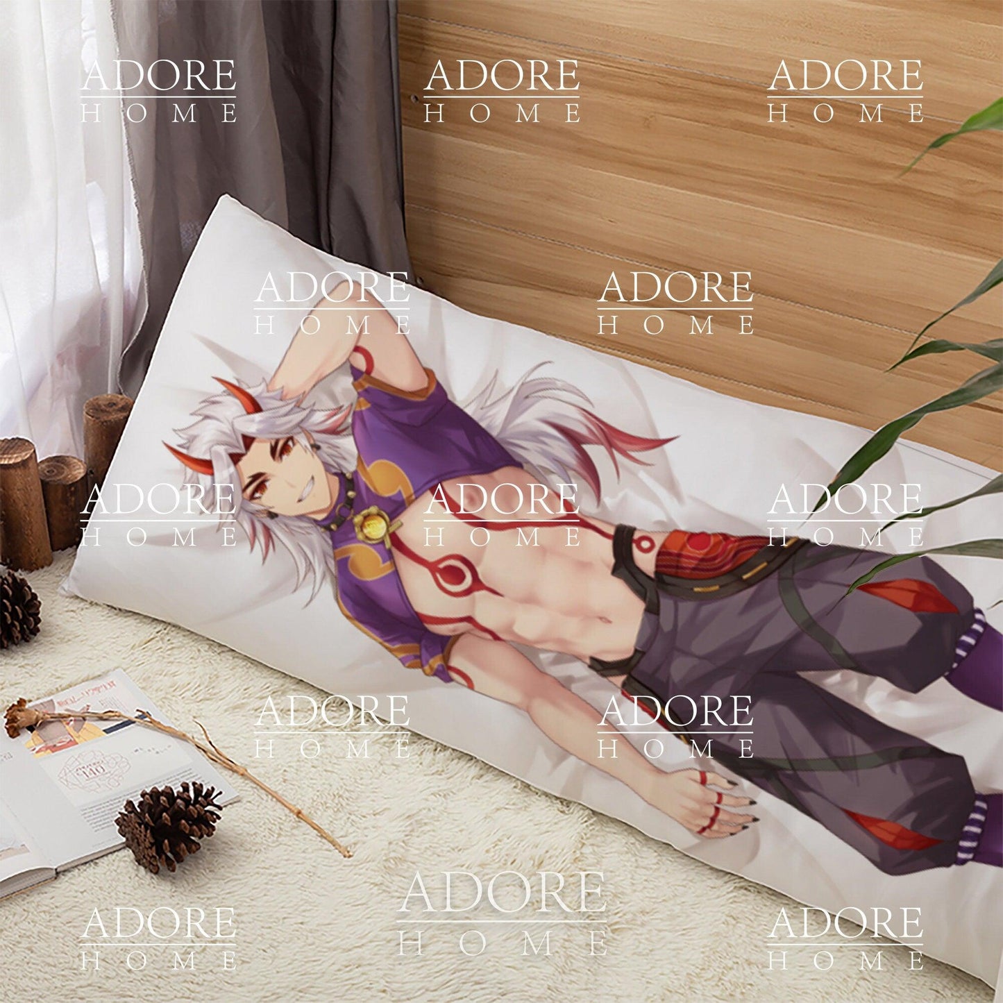 Genshin Impact-Atataki Itto-Dakimakura Anime Hugging Body Kissenbezug, Sonderedition Geschenk
