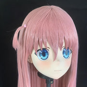 Gotoh Hitori Kigurumi Mask Customize Character Crossdress Female/Girl Resin Half/ Full Head With Lock