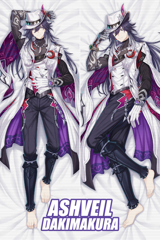 Ashveil Honkai Star Rail Body Pillow - Anime Dakimakura Hugging Pillow Cover - Life Size HSR Merch