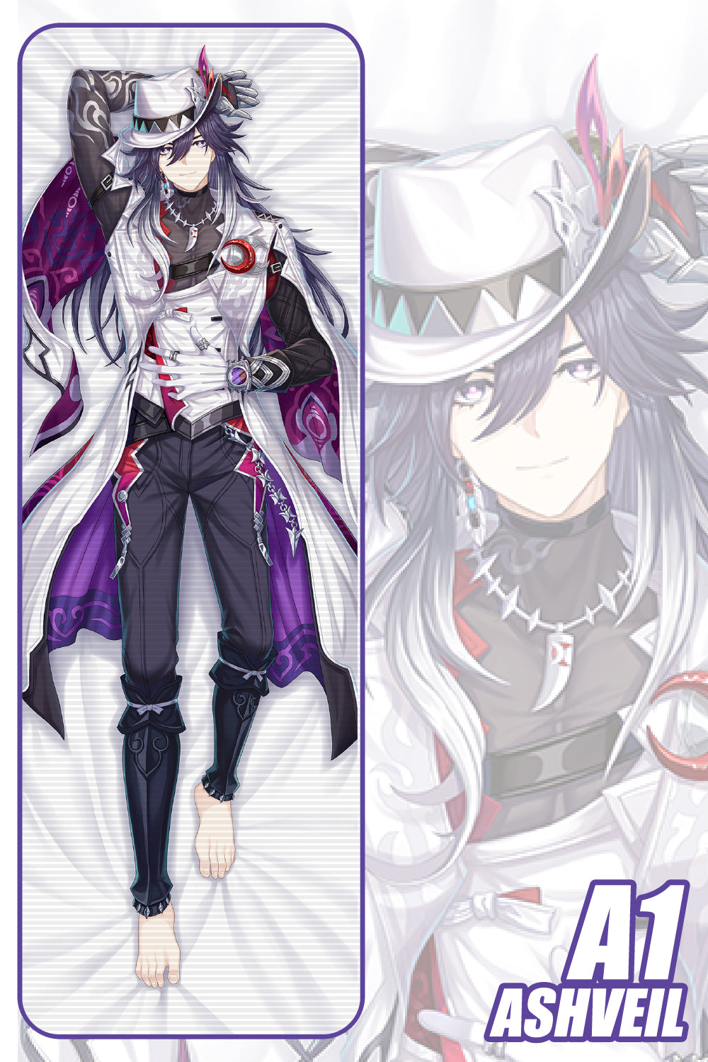 Ashveil Honkai Star Rail Body Pillow - Anime Dakimakura Hugging Pillow Cover - Life Size HSR Merch