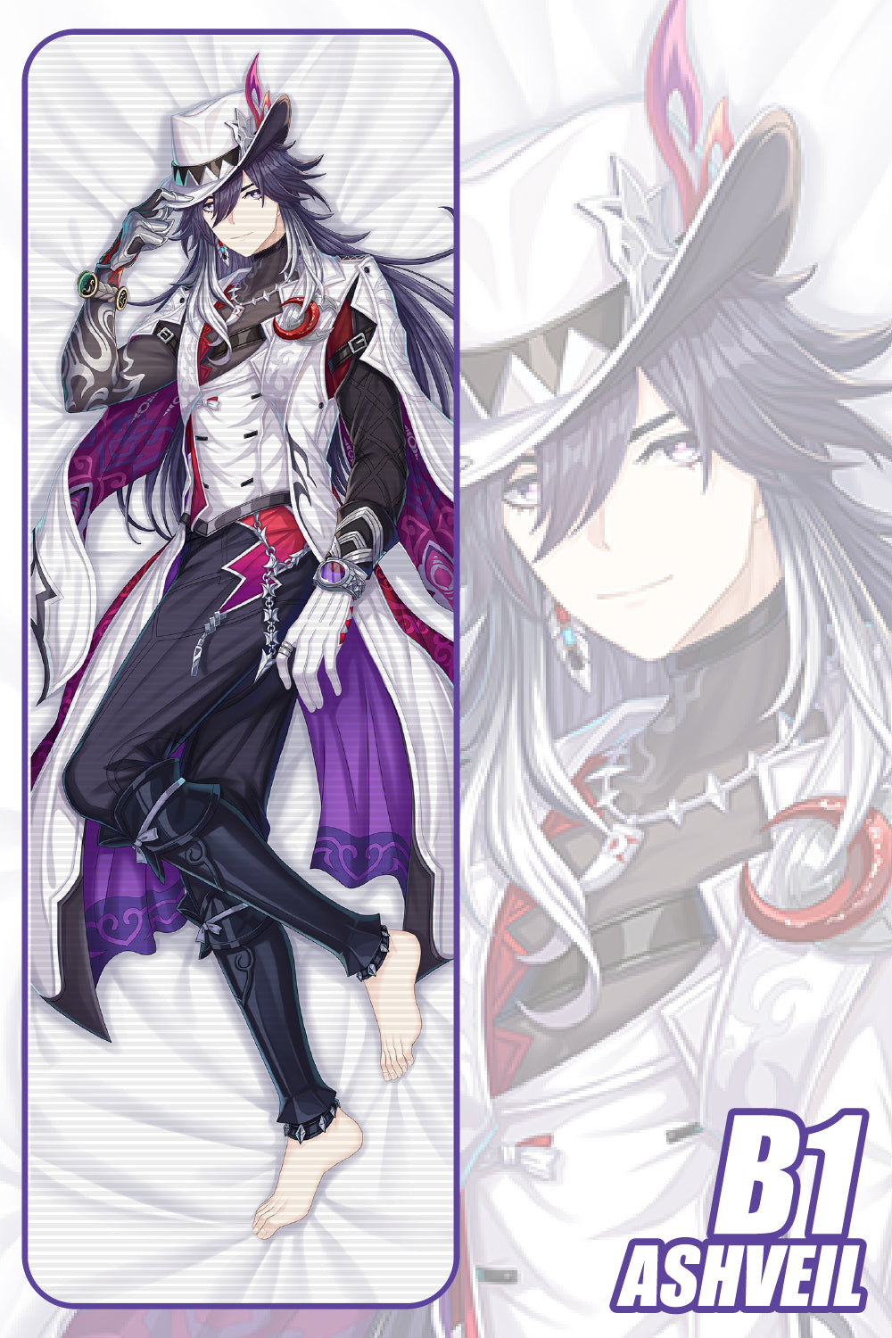 Ashveil Honkai Star Rail Body Pillow - Anime Dakimakura Hugging Pillow Cover - Life Size HSR Merch