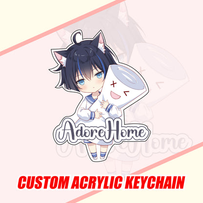 Custom Acrylic Keychain — Personalized Uploadable Design | Any Shape & Size | High-Quality Clear Acrylic