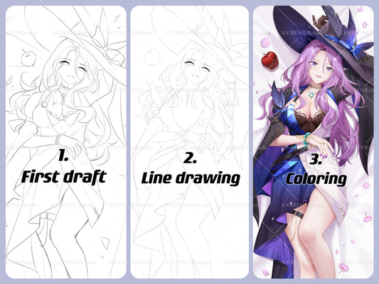 Benutzerdefinierte Charakter-Illustration-Kunst, benutzerdefinierte Original-Charakter-Look, Charakter-Kunst, Spiel/Anime Charakter-Illustration-Druck