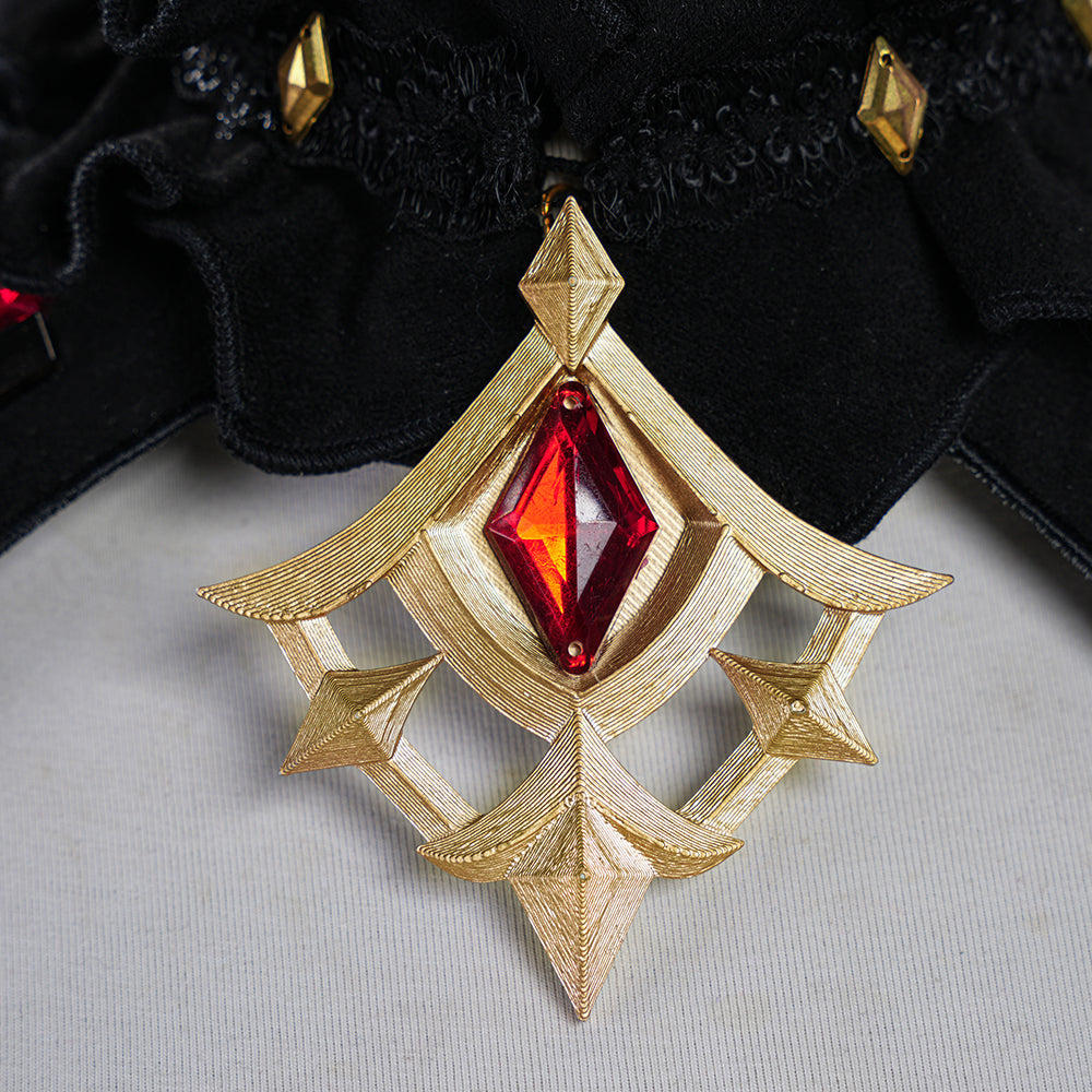 Genshin Impact Sandrone Cosplay Costume - Fatui Harbinger The Marionette Outfit Full Set with Accessories