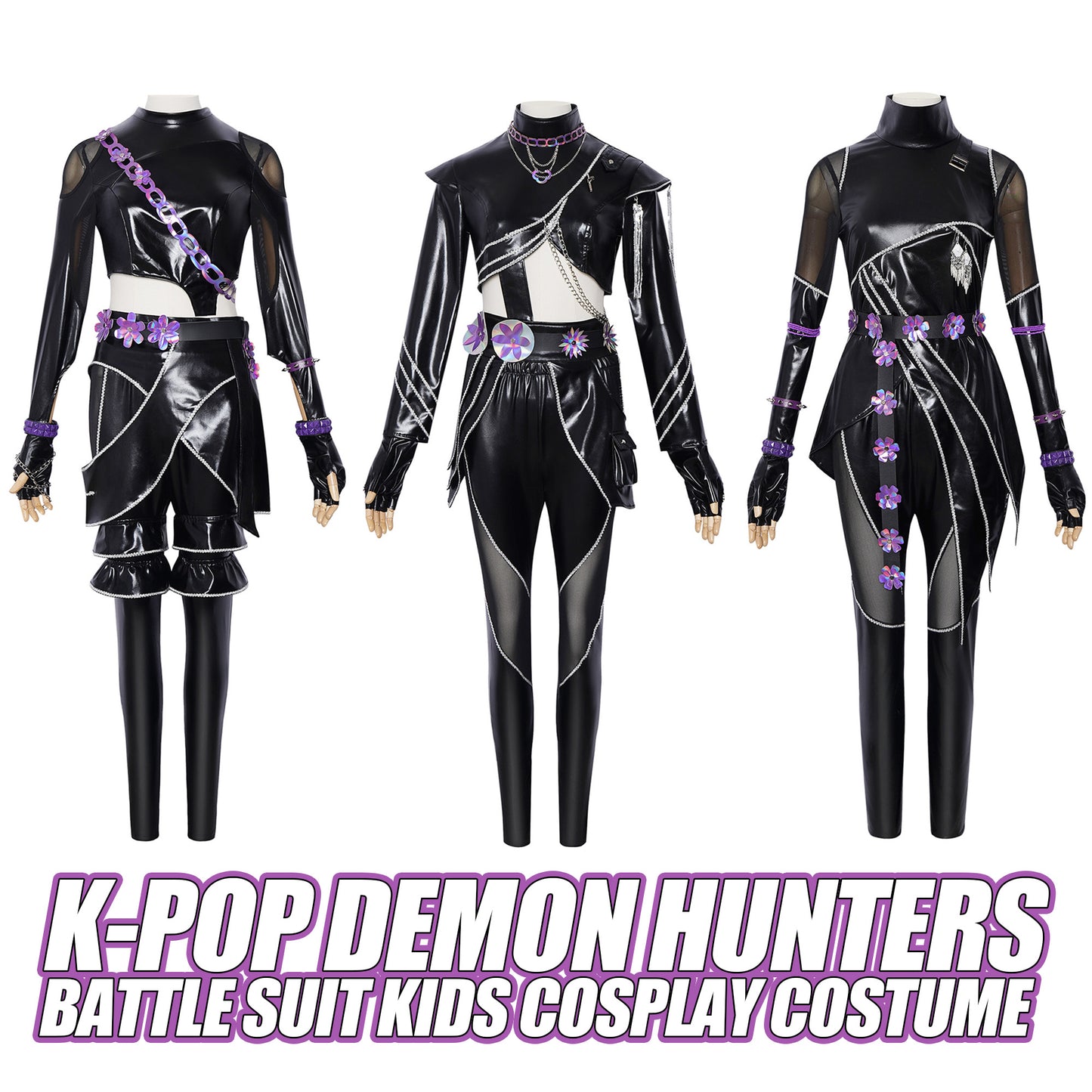 K-pop Demon Hunters Battle Suit Kids Cosplay Costume | Upgraded version