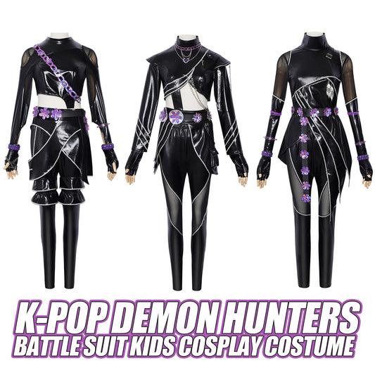K-pop Demon Hunters Battle Suit Kids Cosplay Costume | Upgraded version