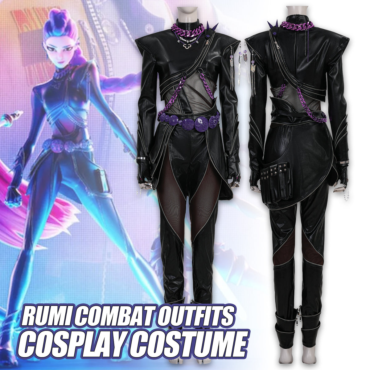 Rumi Combat Outfits Custom Size Cosplay Costume – ADOREHOMEstudio