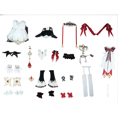 Genshin Impact Sandrone Cosplay Costume - Fatui Harbinger The Marionette Outfit Full Set with Accessories