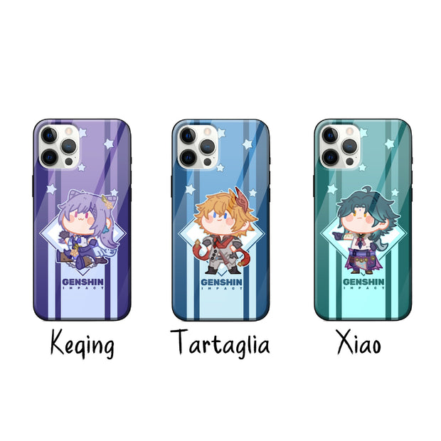 Genshin Impact Phone Case , Genshin Impact Phone Cover , Genshin Impact Squishy Chibi Phone Casing/Klee,Ganyu,Xiao,Zhongli/Iphone,Samsung