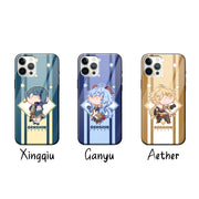 Genshin Impact Phone Case , Genshin Impact Phone Cover , Genshin Impact Squishy Chibi Phone Casing/Klee,Ganyu,Xiao,Zhongli/Iphone,Samsung