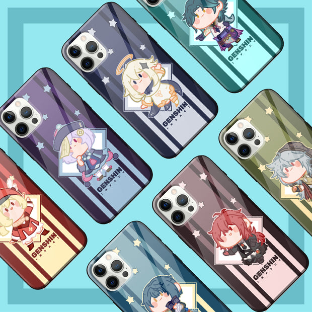 Genshin Impact Phone Case , Genshin Impact Phone Cover , Genshin Impact Squishy Chibi Phone Casing/Klee,Ganyu,Xiao,Zhongli/Iphone,Samsung