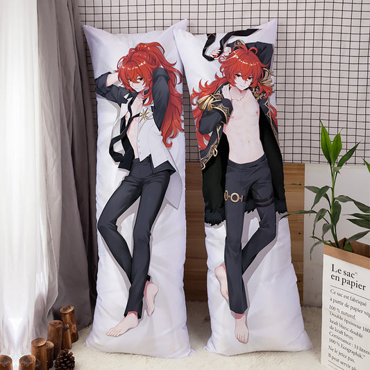 Genshin Impact - „Hot“ Diluc - Dakimakura Anime Hugging Body Kissenbezug