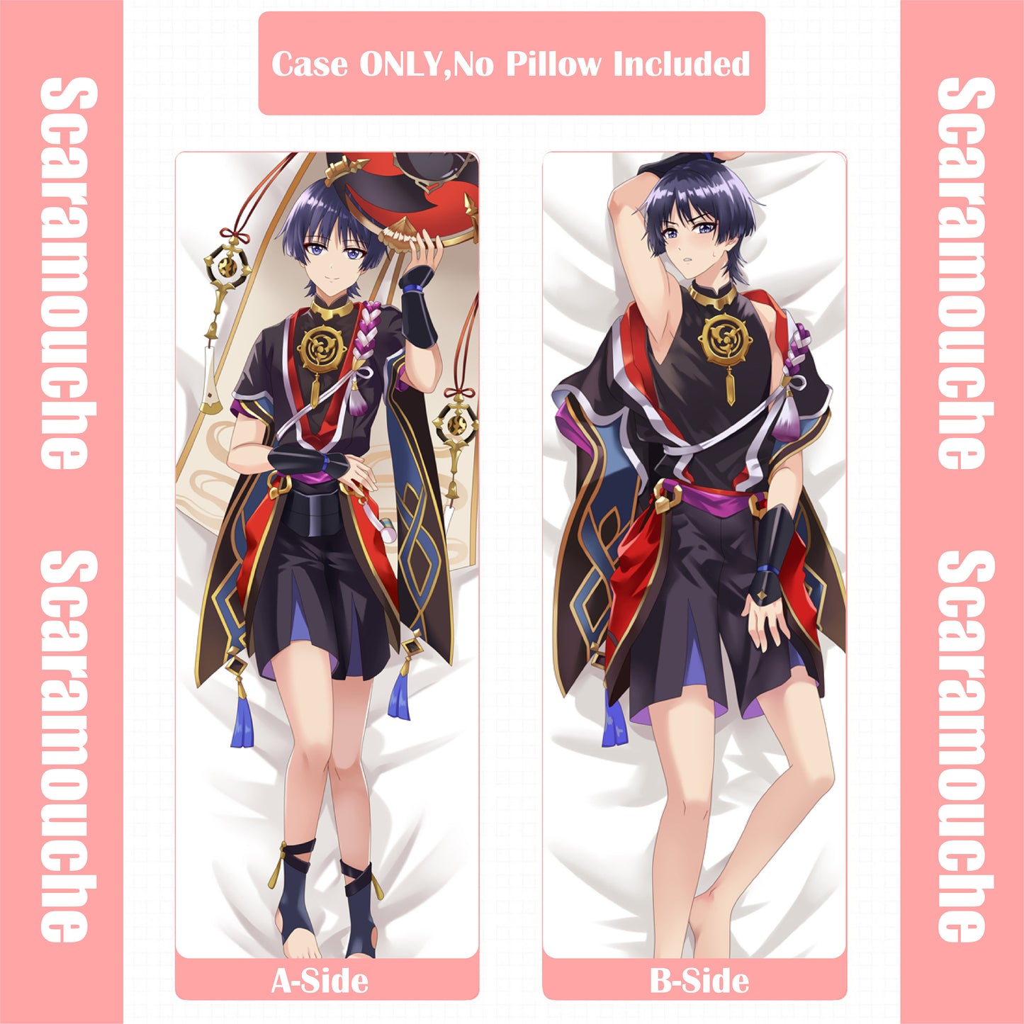 Genshin Impact-Scaramouche-Dakimakura Anime Hugging Body Pillow Cover Case