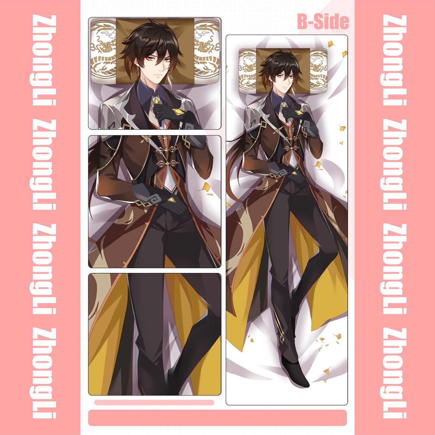 Genshin Impact-“Hot”Zhongli-Dakimakura Anime Hugging Body Pillow Cover Case