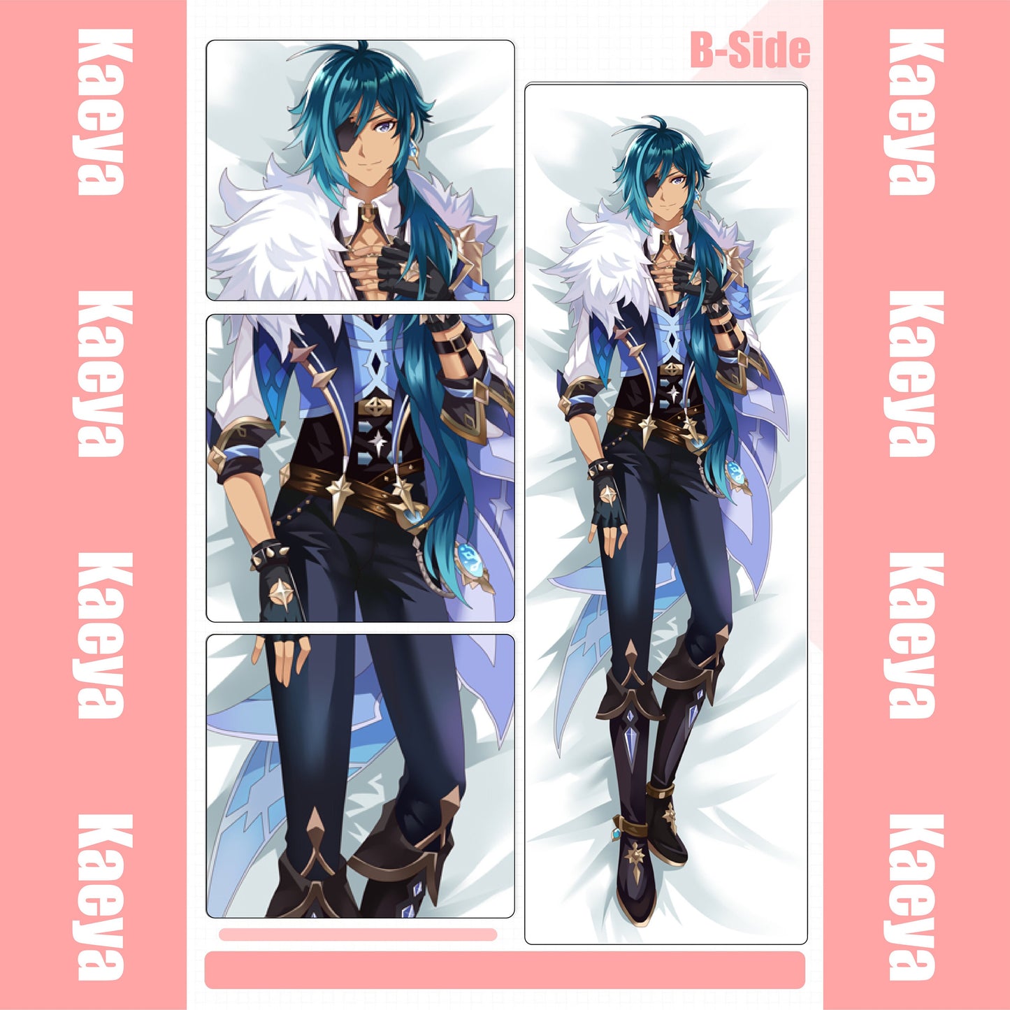 Genshin Impact Kaeya Körperkissenbezug/Kaeya Dakimakura Hülle/Körperkissenbezug Genshin Impact Premium Dakimakura