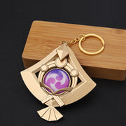 Yae Miko Vision Keychains, Liyue Visions Holographic Charm,Luminous Keychains