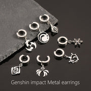 Kaufen Sie 3 und erhalten Sie 1 gratis! Genshin Impact Vision-Ohrringe, Genshin Impact Element-Metallohrringe, Ohrstecker, Ohrclips