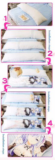 Upgraded "Chest“, Softest "Chest“, "Hip" 3D Pillowcase Accessories,3D Dakimakura Anime Hugging Body Pillow Cover Case