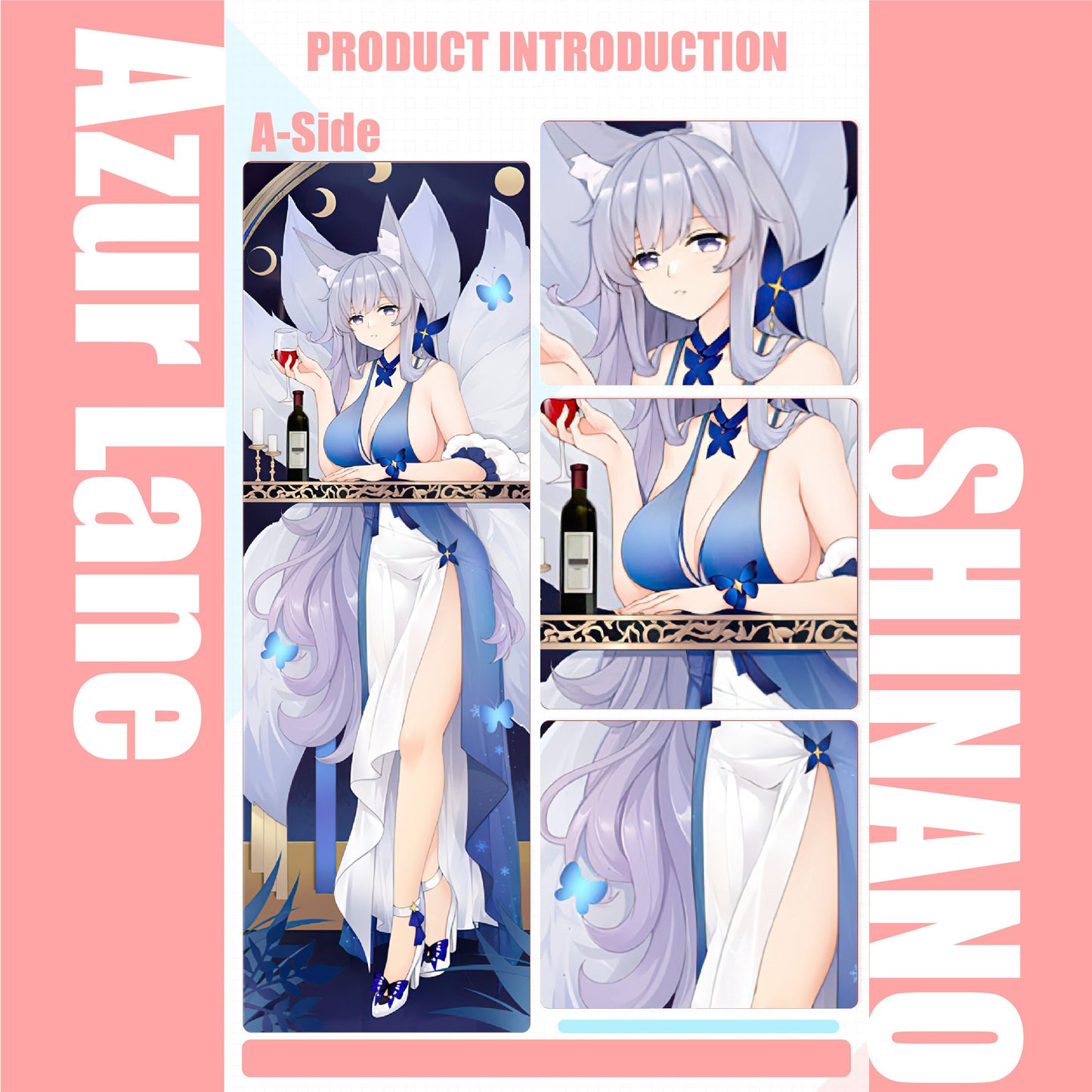 Azur Lane-Shinano-Dakimakura Anime Hugging Körperkissenbezug