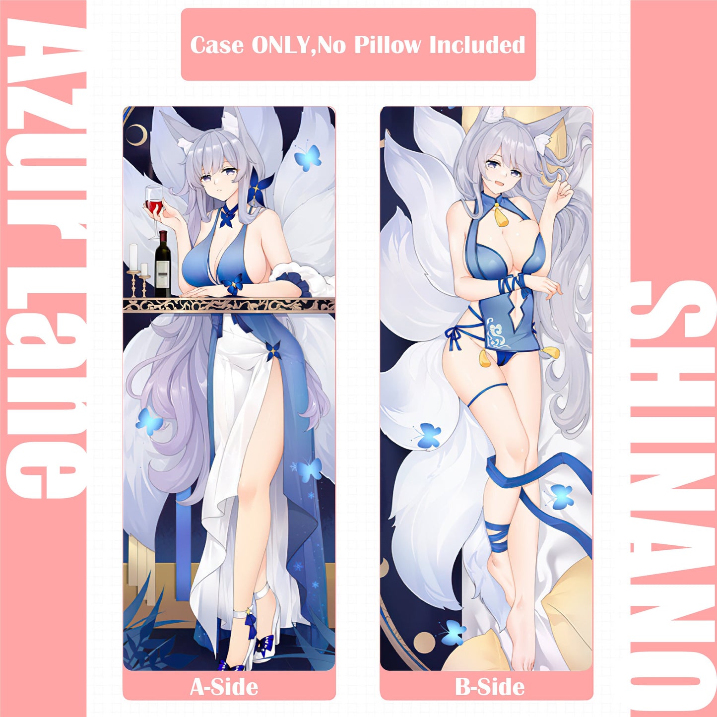 Azur Lane-Shinano-Dakimakura Anime Hugging Körperkissenbezug
