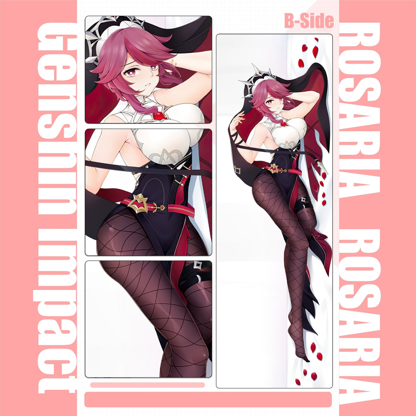 Genshin Impact-Rosaria-Dakimakura Anime Hugging Body Pillow Cover Case