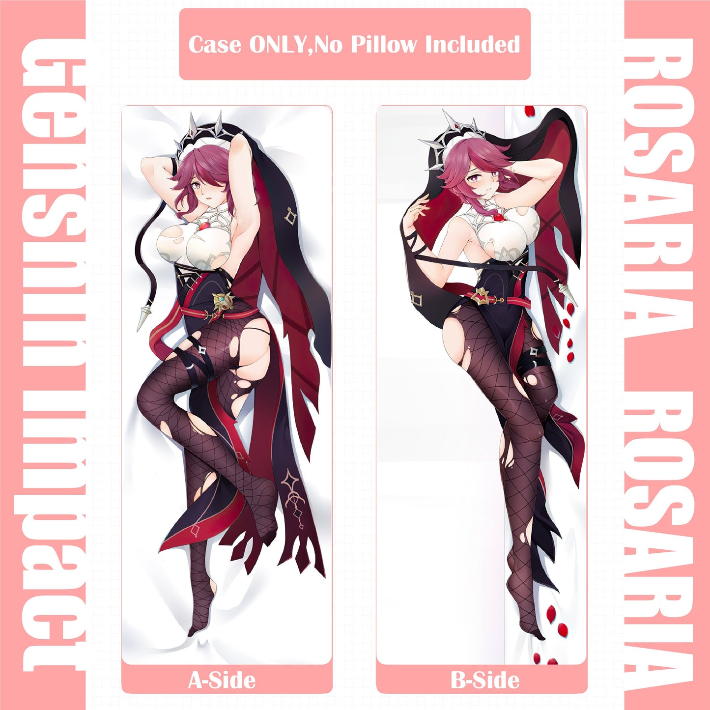 Genshin Impact-Rosaria-Dakimakura Anime Hugging Body Pillow Cover Case