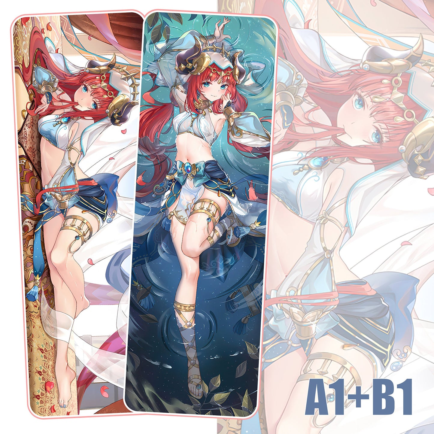 Genshin Impact-Nilou-Dakimakura Anime Hugging Body Pillow Cover Case