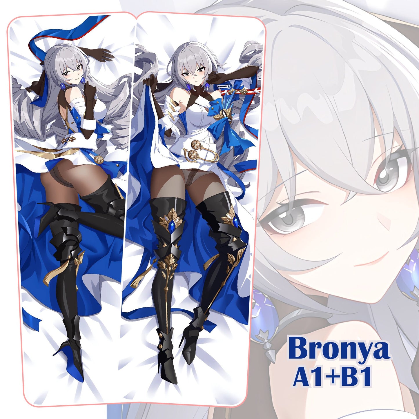 Bronya Honkai Star Rail-Bronya-Dakimakura Anime Hugging Body Kissenbezug, Special Edition Geschenk