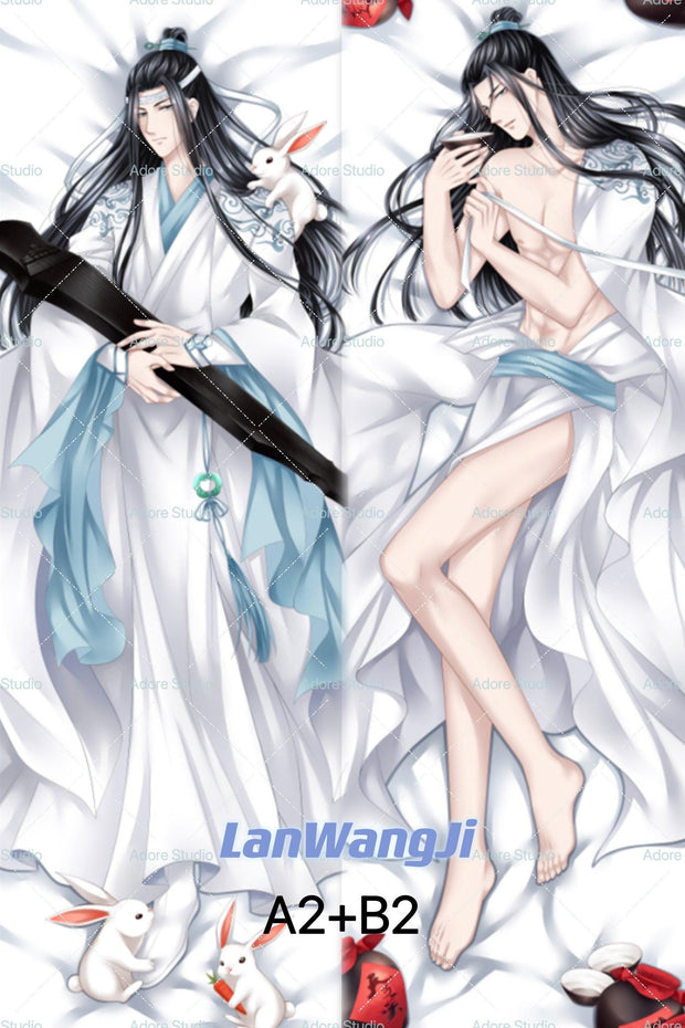 Mo Dao Zu Shi-Demonic Path Ancestral Master-WeiWuxian&LanWangji Dakimakura Anime Hugging Body Pillow Cover Case, Special Edition Gift