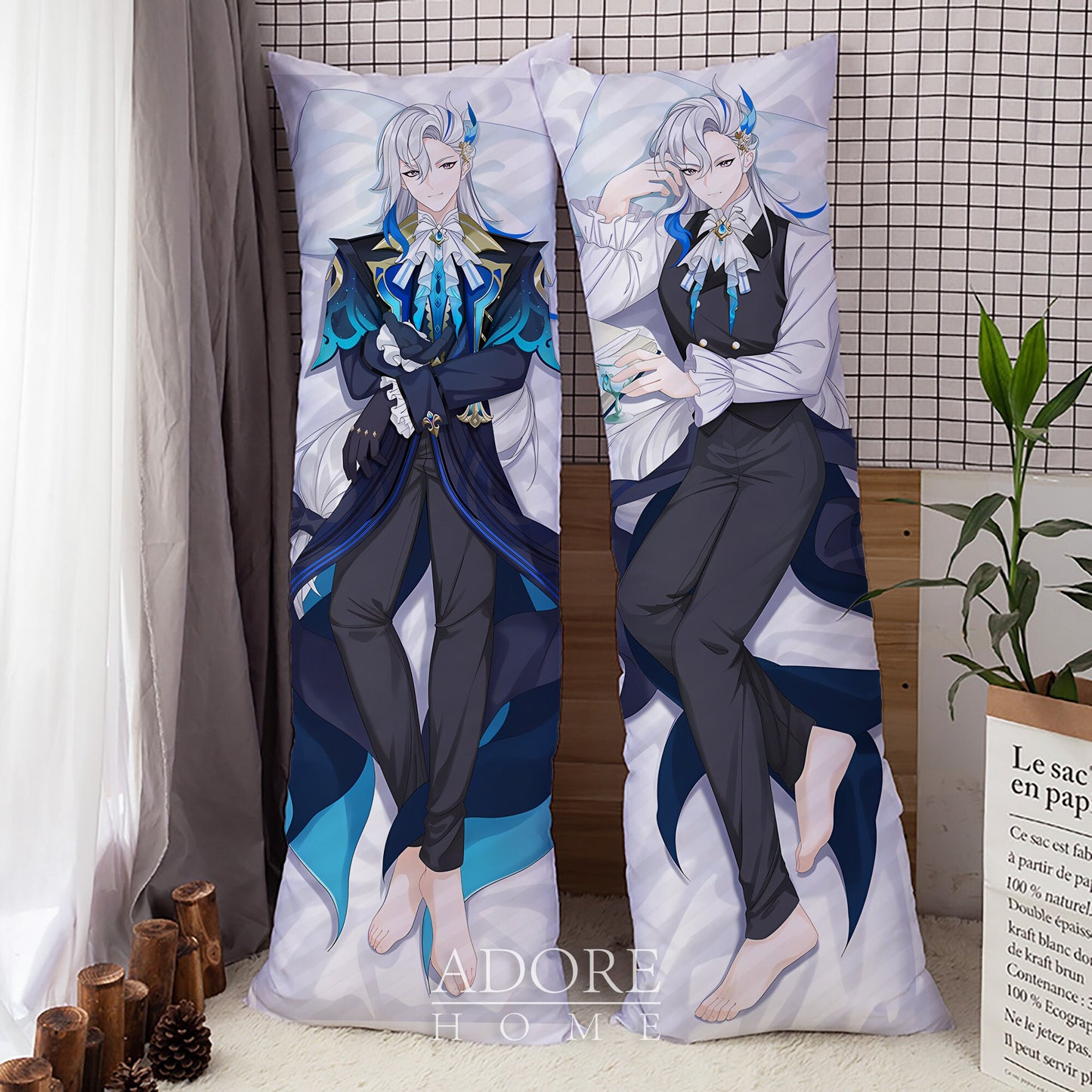 Genshin Impact-Neuvillette-Dakimakura Anime Hugging Body Pillow Cover Case,Pillow Cover Gift