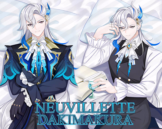 Genshin Impact-Neuvillette-Dakimakura Anime Hugging Body Kissenbezug, Kissenbezug Geschenk