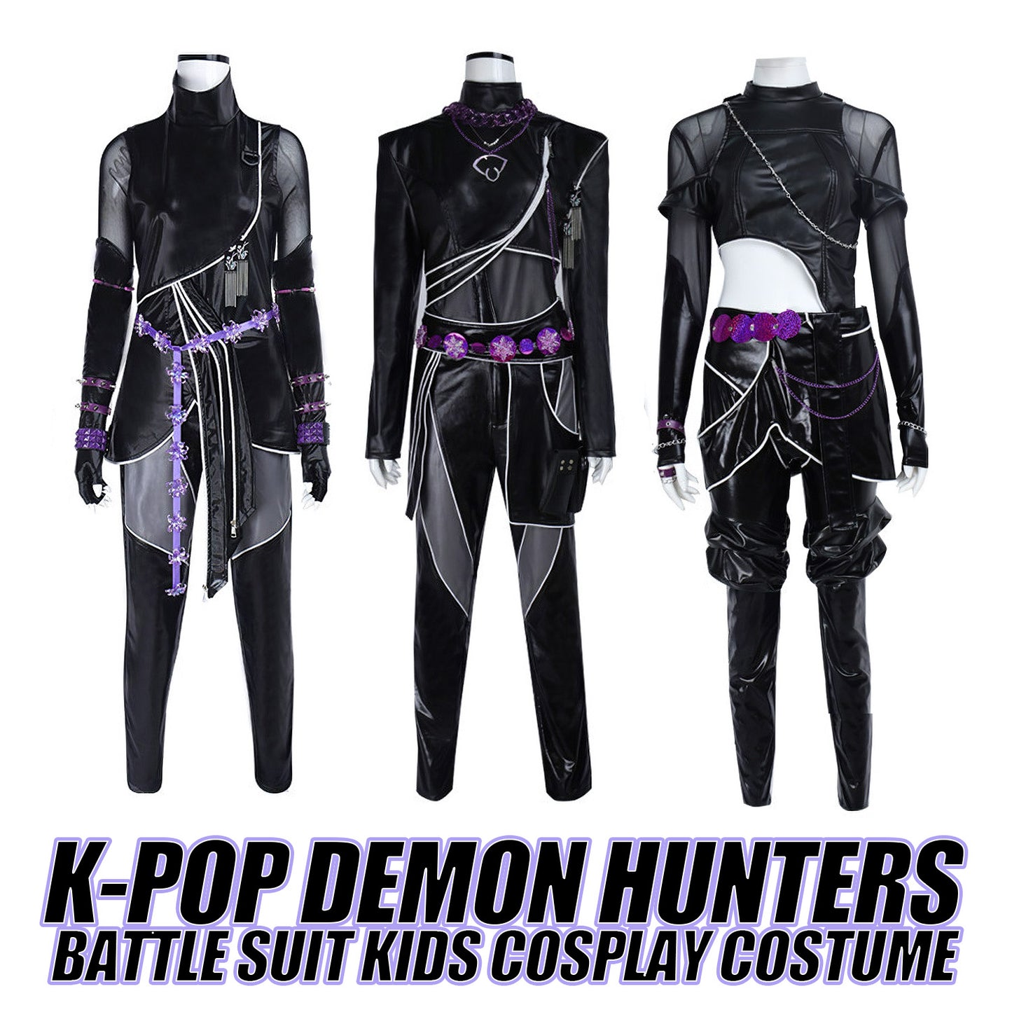 K-pop Demon Hunters Battle Suit Kids Cosplay Costume