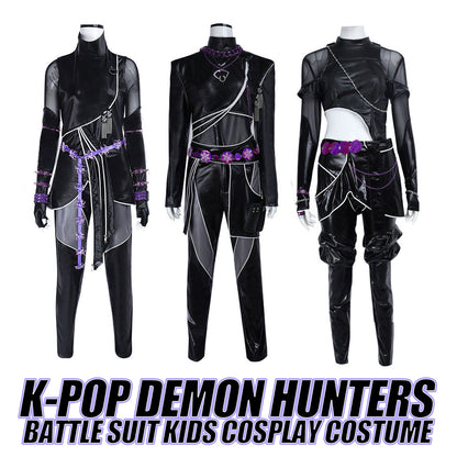 K-pop Demon Hunters Battle Suit Kids Cosplay Costume