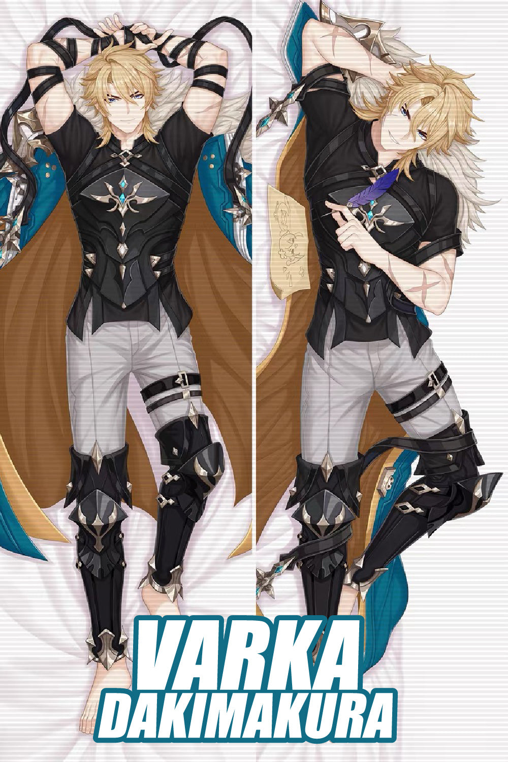 Varka Dakimakura Variants Comparison Armor vs Shirtless Edition