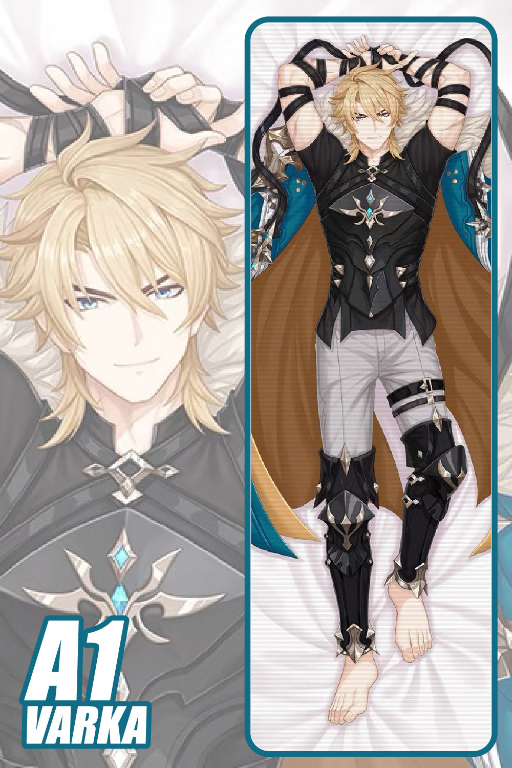 Varka Genshin Impact Dakimakura Front View Armor Edition 2Way Tricot