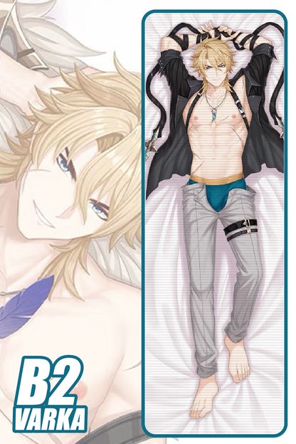 Varka Body Pillow Uncovered Shirtless Back View High Definition Print